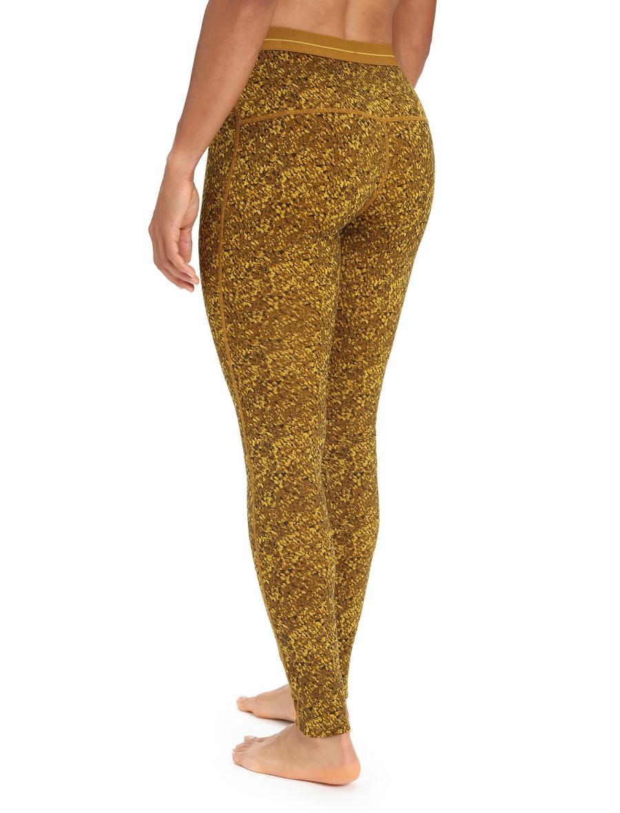 Silent Gold / Clove Icebreaker Merino 200 Oasis Lichen Women's Leggings | AU 1524MQZA